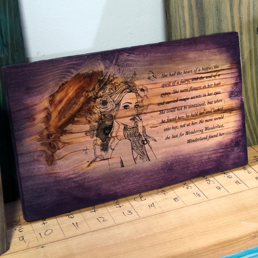 Handcrafted wooden sign - Wandering Wanderlust
